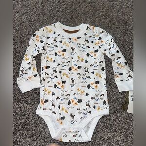 Baby Carhartt Farm Animals 12 Months Snap Button Close One Piece Bodysuit